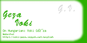 geza voki business card